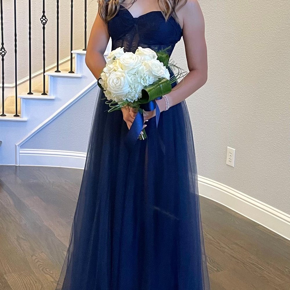 Navy Blue Prom Dress
